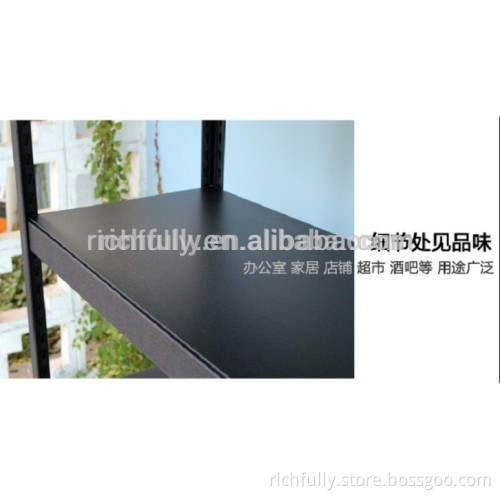 Low price Matte Black DIY slotted Angle Iron Rack by Professional rack manufacturer